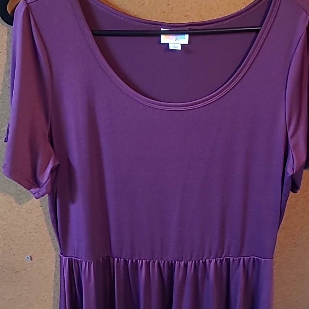 Lularoe Riley dress size Large burgundy